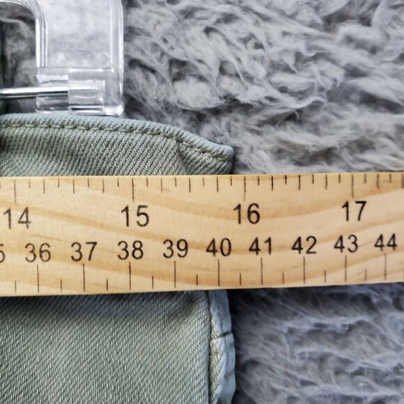 Loft Jeans Womens 27 Green Boyfriend Distressed Cotton Blend Denim Button Fly - Picture 6 of 13